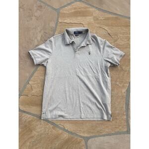Polo Ralph Lauren Classic Fit Grey Short Sleeve Polo Shirt Mens L CR